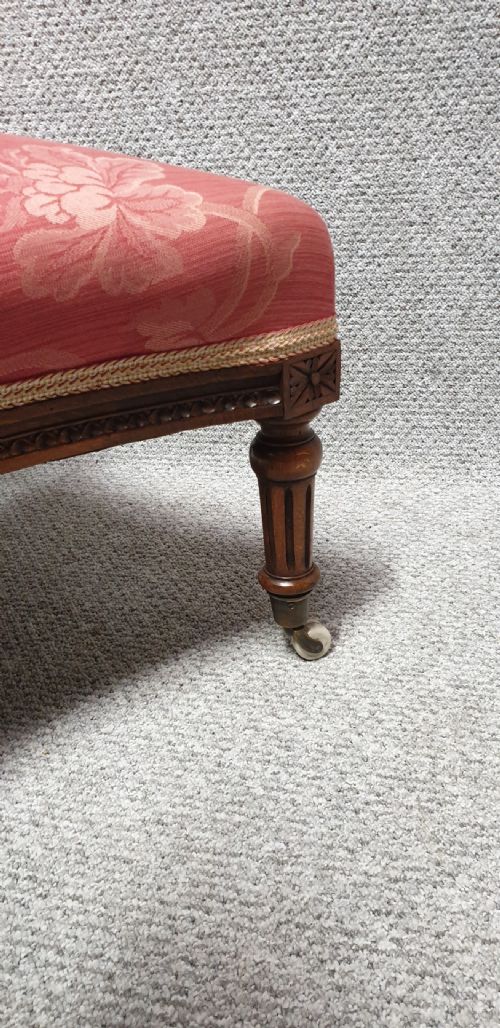 EXCELLENT QUALITY EDWARDIAN CONCAVE STOOL - ADDITIONAL PHOTO 6