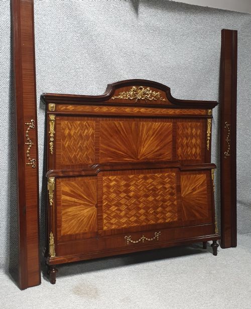 Superb French 5ft Mahogany Bed