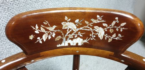 EXCELLENT NR PAIR ORIENTAL CORNER CHAIRS - ADDITIONAL PHOTO 9