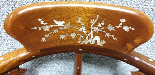 EXCELLENT NR PAIR ORIENTAL CORNER CHAIRS - ADDITIONAL PHOTO 11