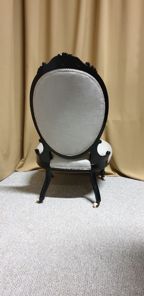 VICTORIAN EBONISED CHAIR - ADDITIONAL PHOTO 6