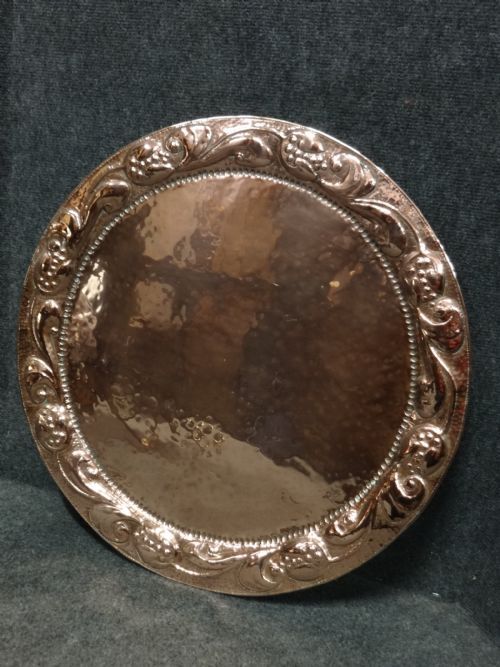 Arts and Crafts Copper Newlyn Charger by John Pearson 
