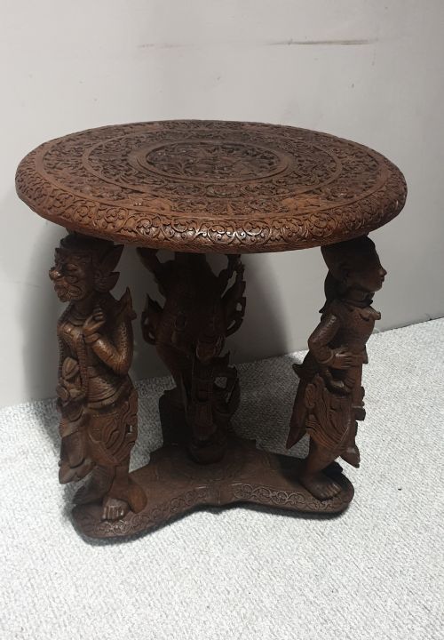 CARVED ORIENTAL TABLE - ADDITIONAL PHOTO 1