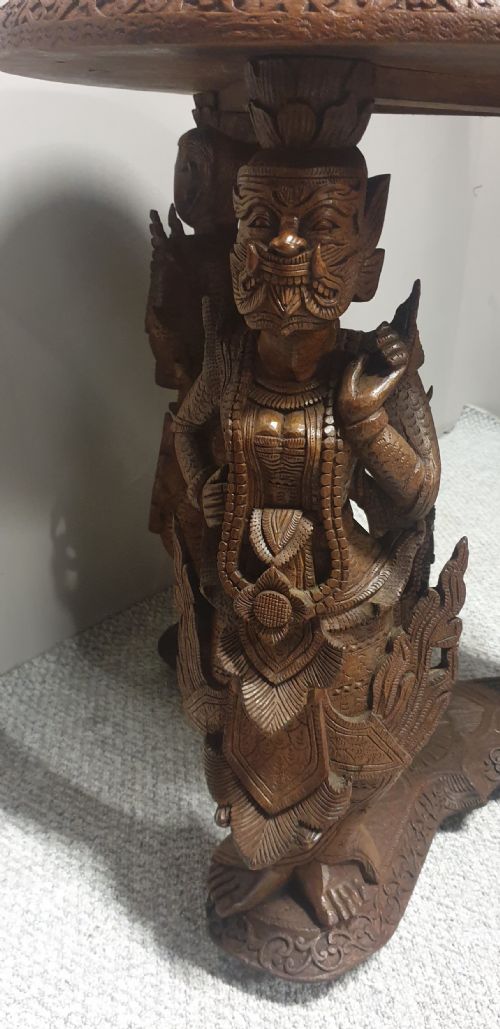CARVED ORIENTAL TABLE - ADDITIONAL PHOTO 4