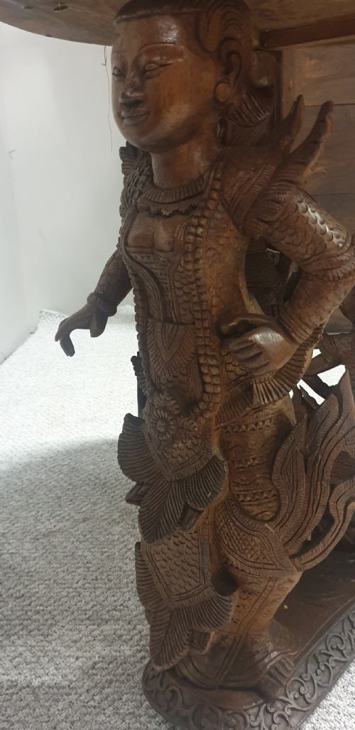 CARVED ORIENTAL TABLE - ADDITIONAL PHOTO 6