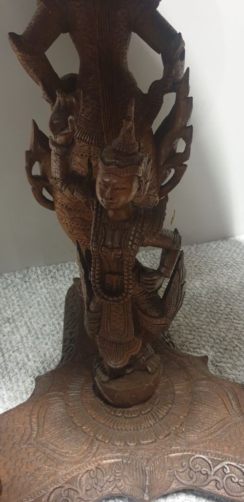 CARVED ORIENTAL TABLE - ADDITIONAL PHOTO 7