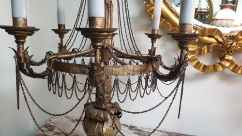 OUTSTANDING PAIR OF FRENCH EIGHT BRANCH TABLE LAMPS - ADDITIONAL PHOTO 3
