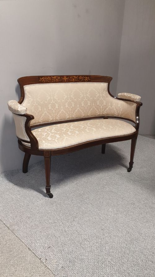 Outstanding  Inlaid Mahogany Window Sofa