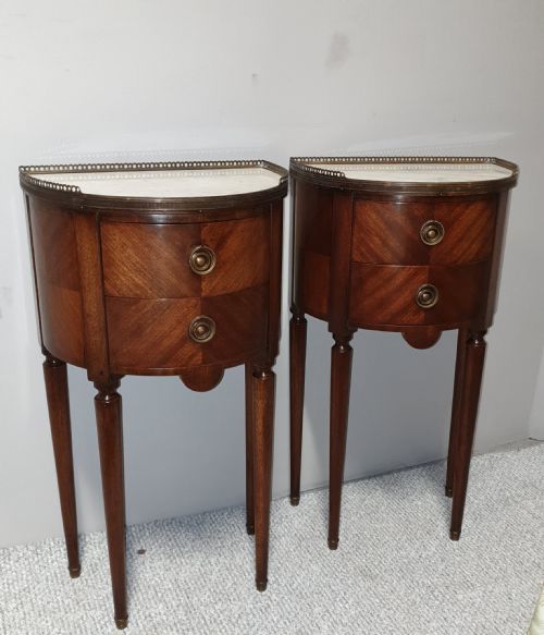 Superb Pair French Mahogany Cabinets