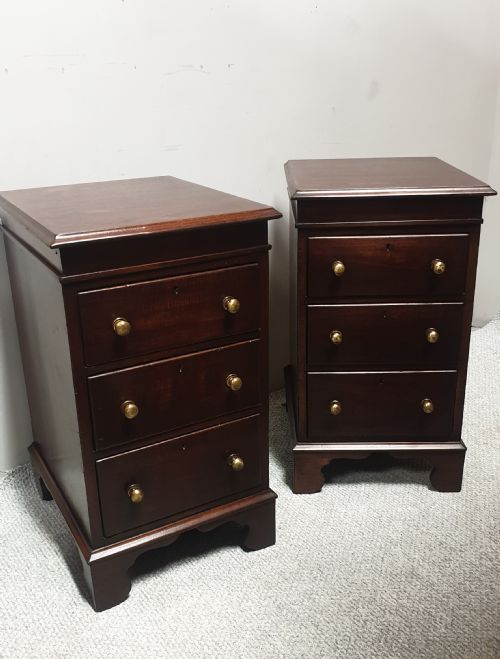 Pair Mahogany Bedside Chests of Drawers