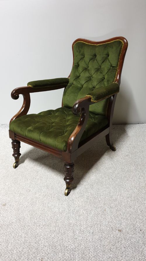 William 4th Mahogany Library Chair