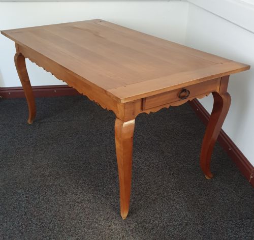 FRENCH CHERRY FARMHOUSE KITCHEN REFRECTORY DINING TABLE - ADDITIONAL PHOTO 2