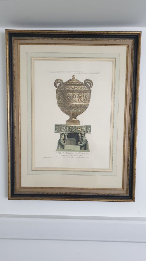 After Piranesi, Four Prints of Classical Vases