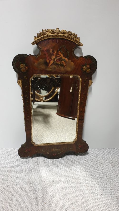 Wonderful Painted Antique Mirror