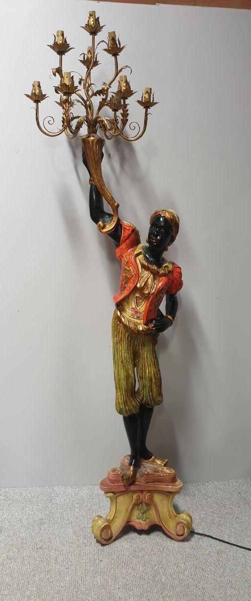 Tall Blackamoor Floor Lamp