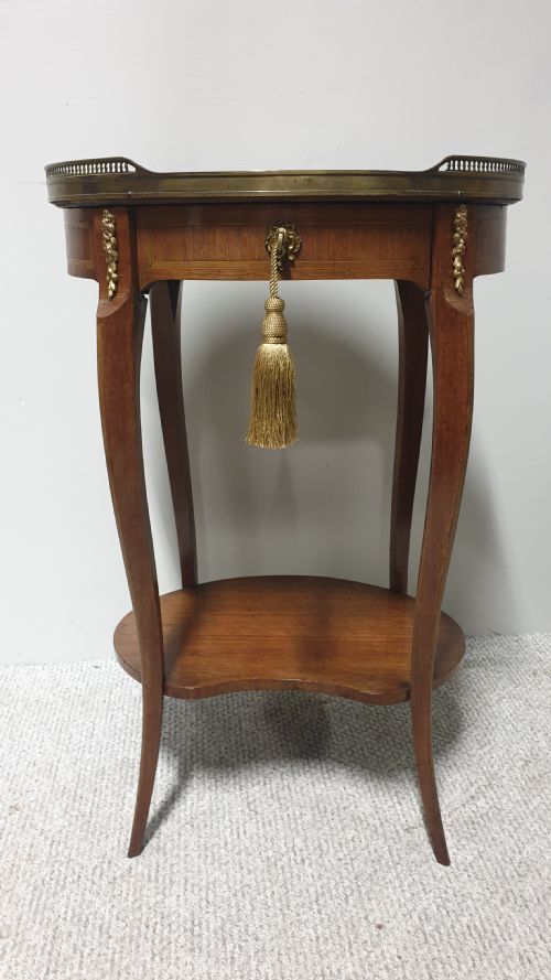 Very Nice French Walnut Side Lamp Table