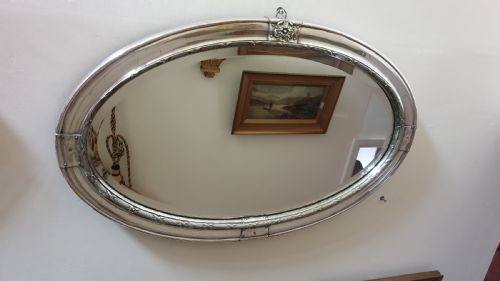 Edwardian Silver Plated Mirror