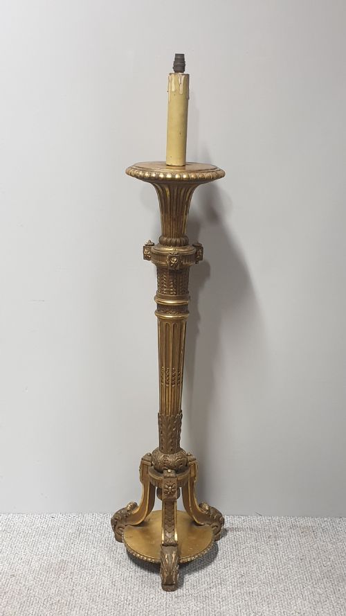 Victorian Gilt Standard Lamp