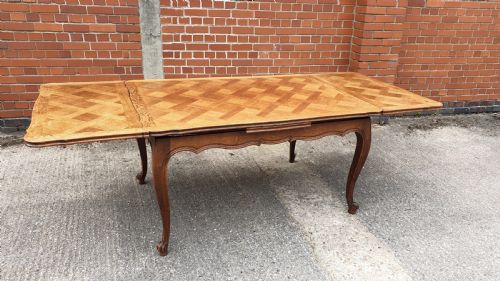 French Oak Drawleaf Table