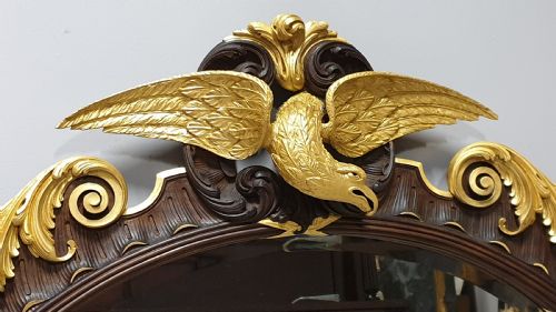 FABULOUS MAHOGANY AND PARCEL GILT MIRROR - ADDITIONAL PHOTO 4