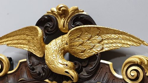 FABULOUS MAHOGANY AND PARCEL GILT MIRROR - ADDITIONAL PHOTO 9
