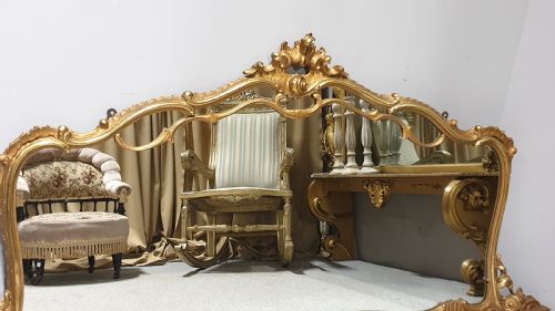 VERY WIDE GILT OVERMANTLE MIRROR - ADDITIONAL PHOTO 1