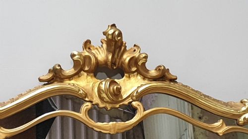 VERY WIDE GILT OVERMANTLE MIRROR - ADDITIONAL PHOTO 5