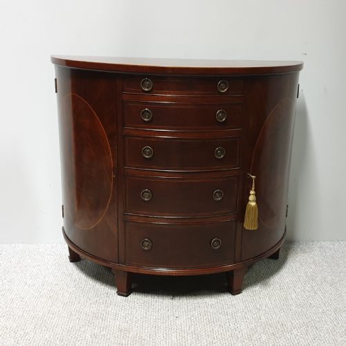 Mahogany Inlaid Demi Loon Cabinet