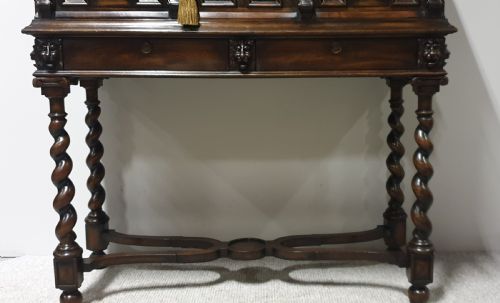 SUPERB WALNUT CABINET ON STAND - ADDITIONAL PHOTO 1