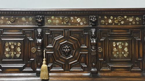 SUPERB WALNUT CABINET ON STAND - ADDITIONAL PHOTO 3