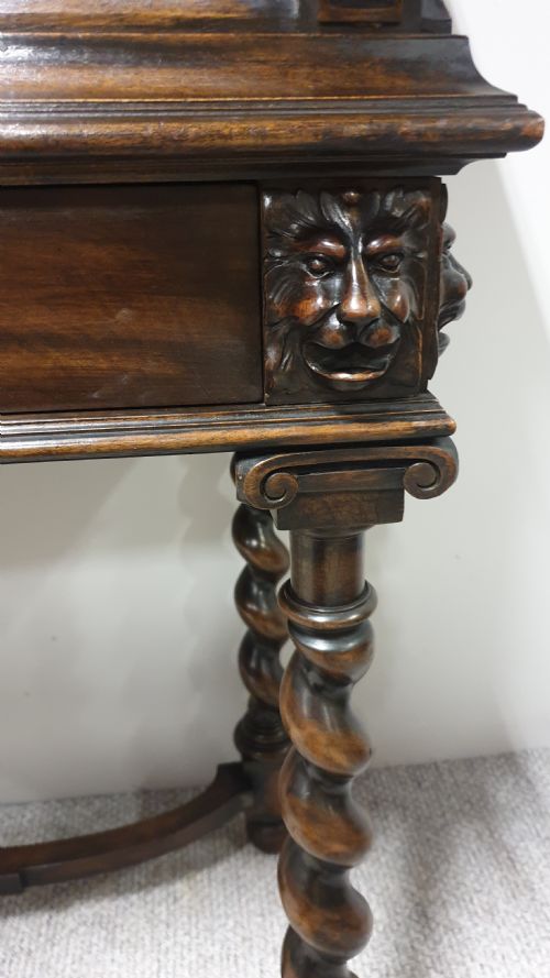 SUPERB WALNUT CABINET ON STAND - ADDITIONAL PHOTO 7