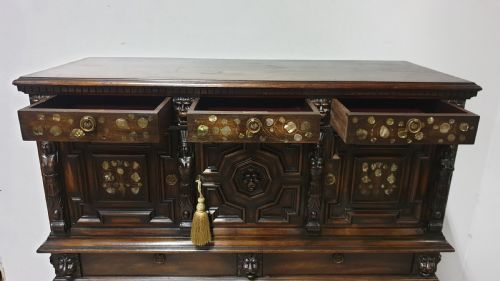 SUPERB WALNUT CABINET ON STAND - ADDITIONAL PHOTO 11