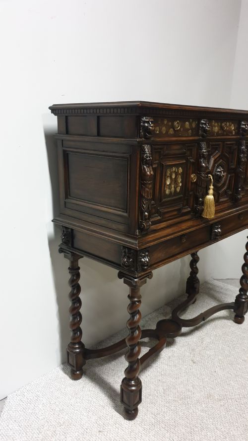 SUPERB WALNUT CABINET ON STAND - ADDITIONAL PHOTO 14