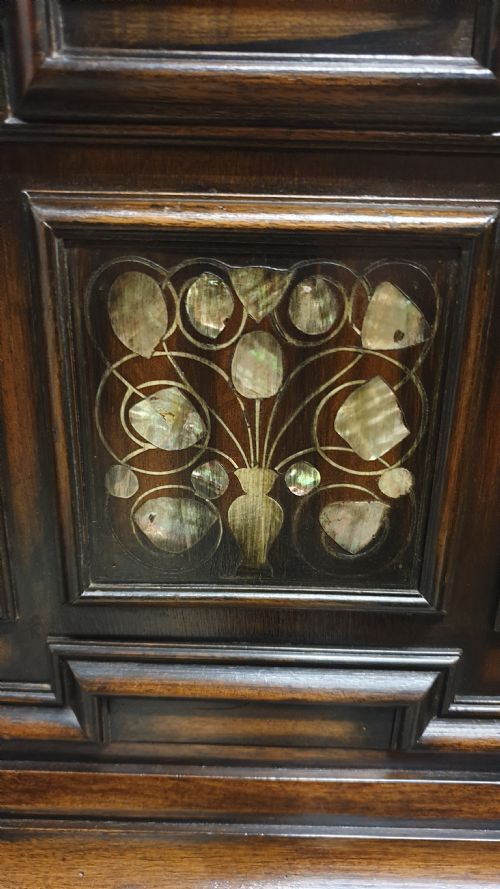 SUPERB WALNUT CABINET ON STAND - ADDITIONAL PHOTO 17