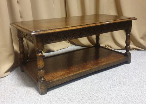 Very Good Solid Oak Plank  Coffee Table
