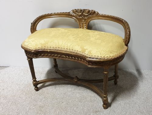 Pretty French Gilt Window Seat