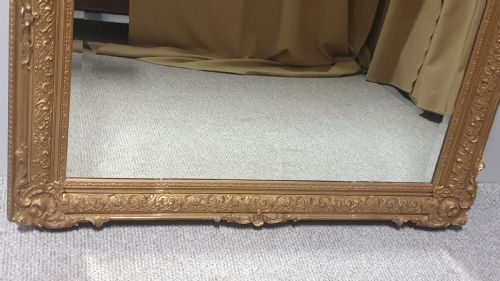 LARGE ENGLISH VICTORIAN GILT MIRROR - ADDITIONAL PHOTO 2
