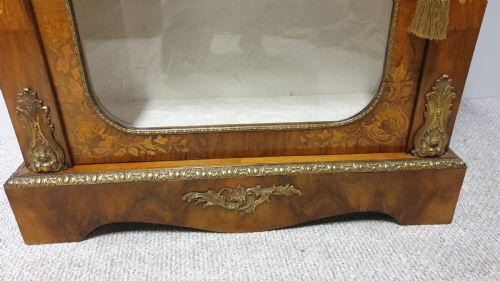 VERY GOOD VICTORIAN WALNUT PIER CABINET BOOKCASE - ADDITIONAL PHOTO 6