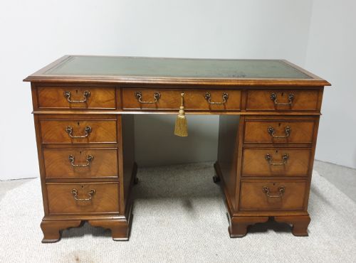 Superb Walnut Pedestal Desk
