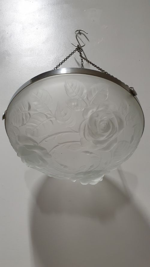 Lovely Art Deco Opaque Glass Light Shade