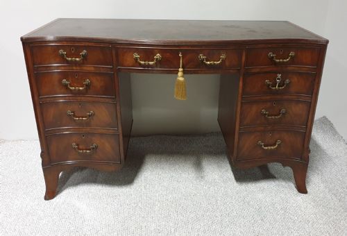 Serpentine Mahogany Desk