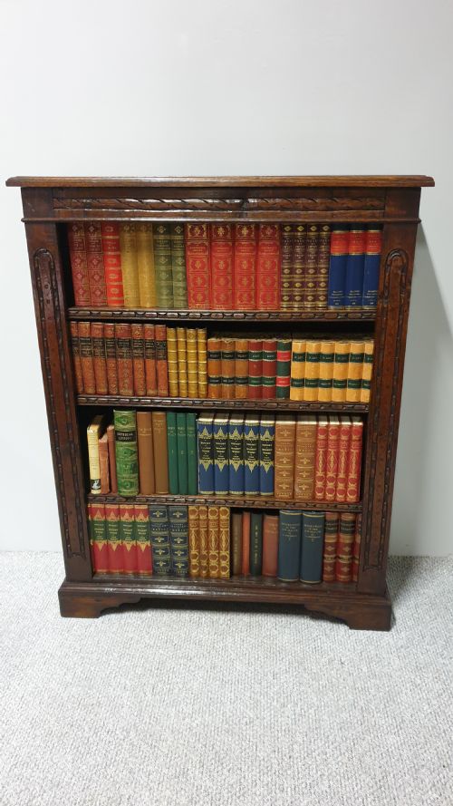 Solid Oak Adjustable Open Bookcase