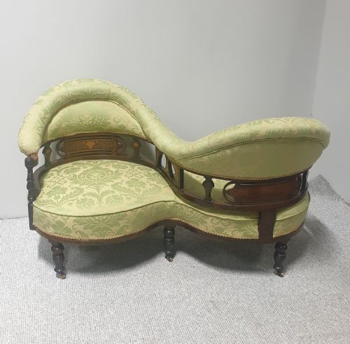 Top Quality Mahogany Inlaid Conversation Seat