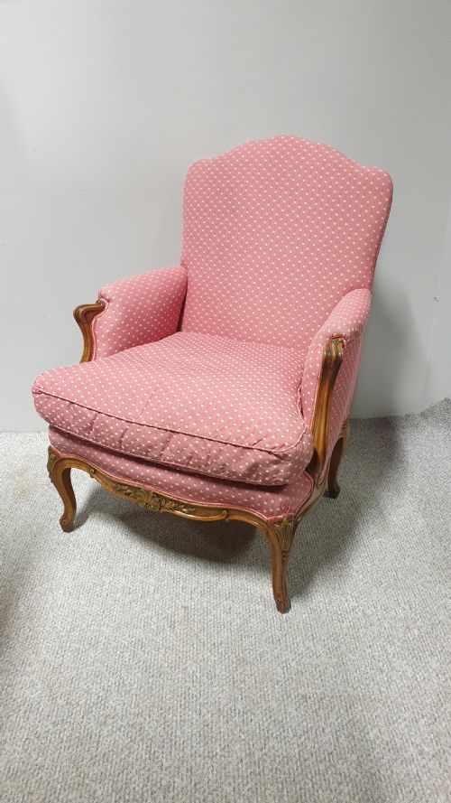Superb French Walnut Library Chair