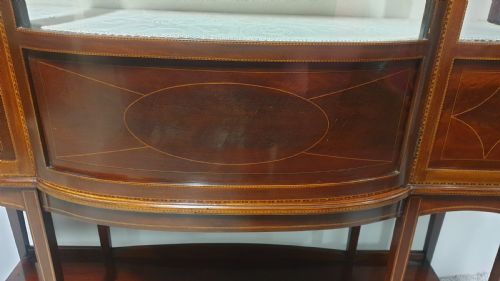 FINE INLAID MAHOGANY DISPLAY CABINET - ADDITIONAL PHOTO 6