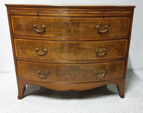 Outstanding Georgian Bow Front Chest of Drawers