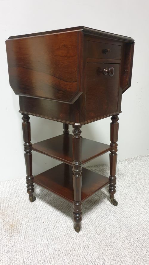 French Rosewood Bedside Lamp Table