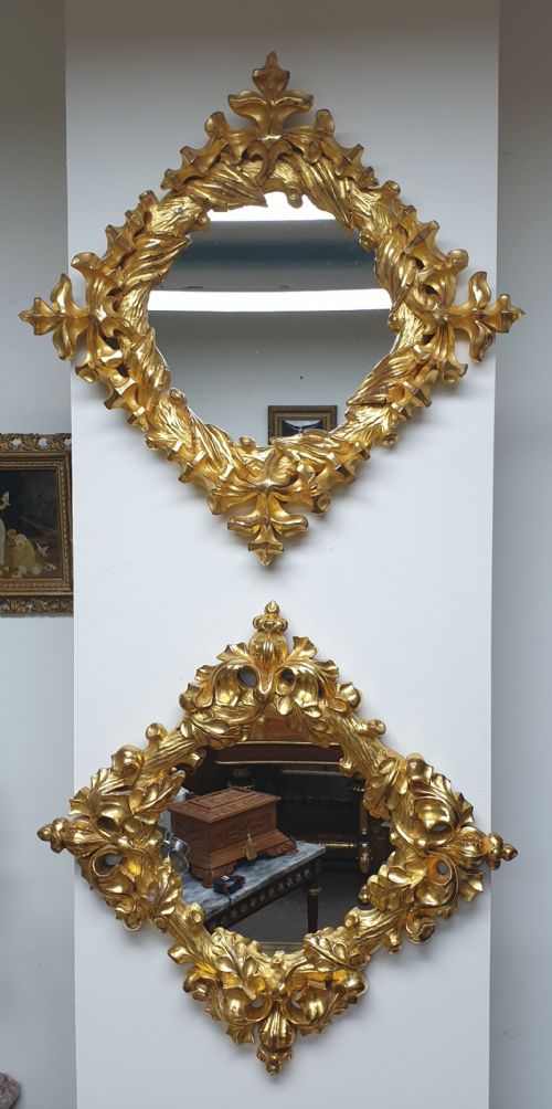 Pair Gilt Wall Mirrors