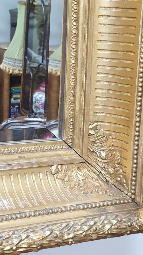 WONDERFUL ENGLISH GILT WALL MIRROR - ADDITIONAL PHOTO 5