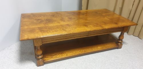 Superb Oak Plank Coffee Table